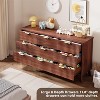 Fluted Dresser with 9 Deep Drawers, 60.6" Wide Modern Chest of Drawer with Faux Marble Top, Wooden Dresser TV Stand - 4 of 4
