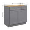 LOVMOR 21-in. D x 34.5-in. H in Plywood Vanity Sink Base Kitchen Cabinet with Drawers without Top for Kitchen, Bathroom, Living Room - 4 of 4