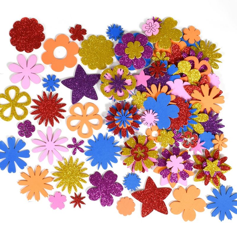 READY 2 LEARN™ Glitter and Foam Stickers - Stacking Flowers - 144 Per Pack - 3 Packs, 4 of 5