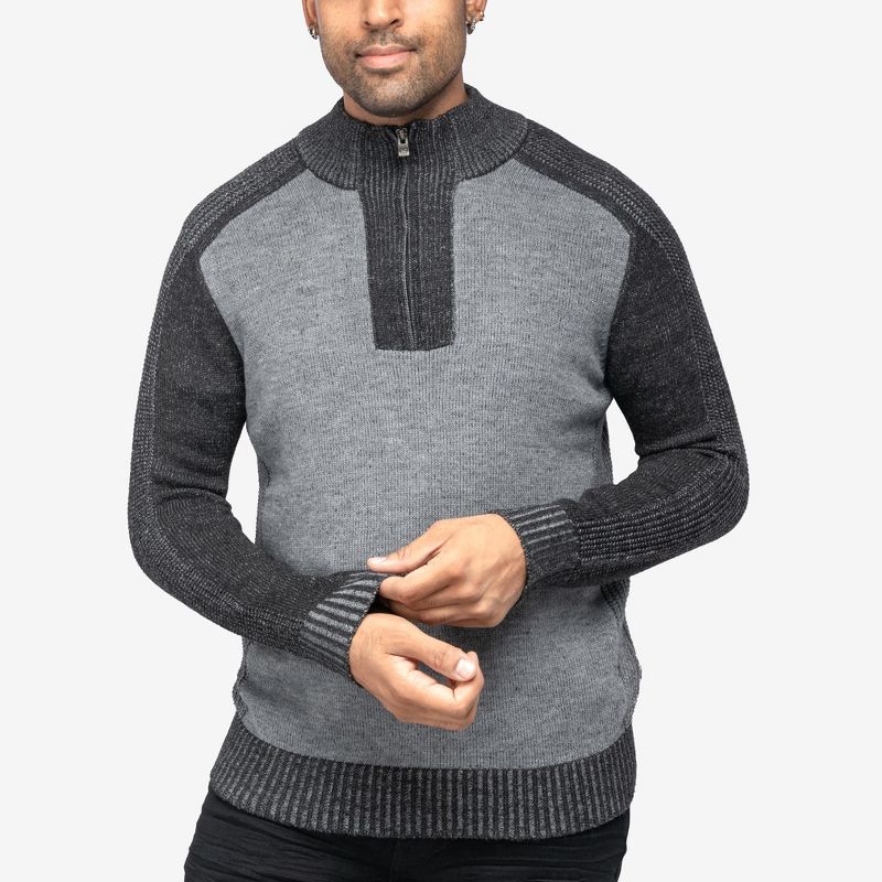 X RAY Men's Quarter-Zip Pullover Sweater, 3 of 8