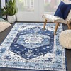 Vintage Area Rugs Boho Washable Area Rug for Living Room Bedroom Floral Print Floor Carpet - 2 of 4