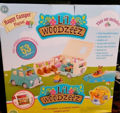 Li'l Woodzeez Animal Figurines And Toy Cars Happy Camper Playset : Target