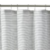 LunaLulinlk Black and White Dotted Stripe Fabric Shower Curtain - 3 of 4