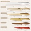 CAROTE 12 Pieces Kitchen Knife Set, Stainless Steel Knife Set With Nonstick Creamic Coating,Dishwasher Safe with 6 Blade Guards, Rustproof, Brown - 2 of 4