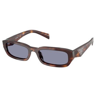 Prada PR B06S 15W03N Womens Rectangle Sunglasses Classic Tortoise 53mm