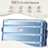 3-Piece Hardshell Luggage Set with Spinner Wheels, ABS+PC Lightweight & DurableTravel Suitcase (20/24/28 Inch) - ModernLuxe - 4 of 4