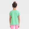 Girls' Short Sleeve 'Heart of Gold' Clover Graphic T-Shirt - Cat & Jack™ Lime Green - 3 of 4