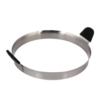 Black and Silver Stainless Steel Egg and Omelet Ring Kit