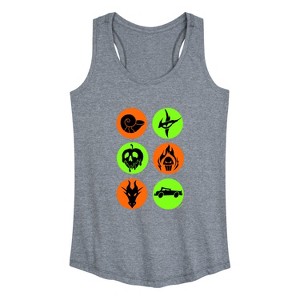 Women's - Disney Villains - Villian Symbols Graphic Racerback Tank - 1 of 4