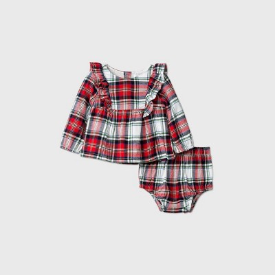 baby girl flannel outfit