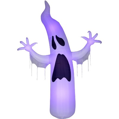 Gemmy Lightshow Airblown Inflatable ShortCircuit Ghoul Ghost Giant (Black Light) , 12 ft Tall, White