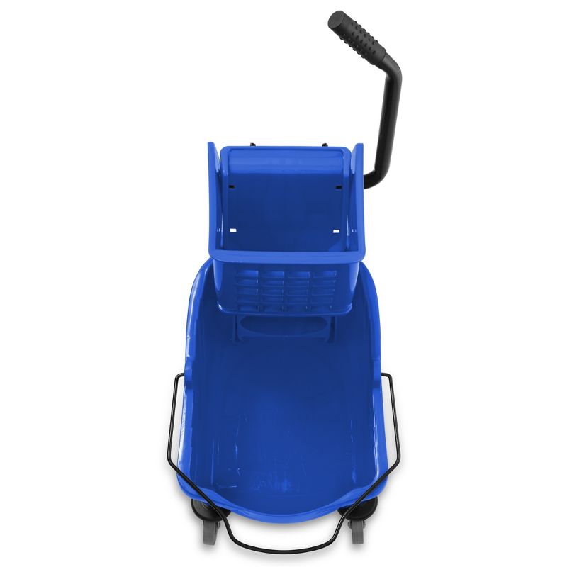 Dryser 26 Quart Commercial Mop Bucket with Side Press Wringer, 3 of 8