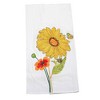 TRANSPAC 27.0 Inch Floral W/Butterfly Towel Flower Kitchen Kitchen Towel - 2 of 3