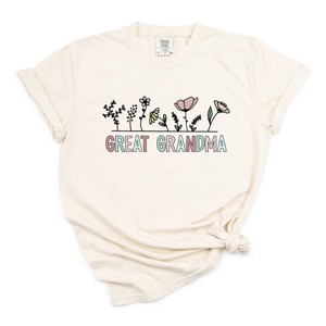 Simply Sage Market Great Grandma Flowers Garment Dyed Tee - 1 of 4