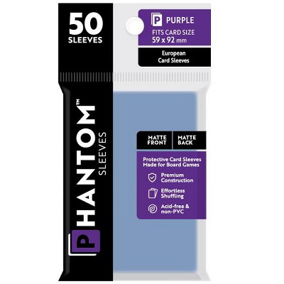 Phantom Sleeves: "Purple Size" (59mm x 92mm) - Matte/Matte (50) (Compatible with: European Card Sleeves)