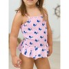 RuffleButts Girls UPF50+ Peplum Smocked Bodice One Piece - 4 of 4