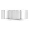 Black Bow Jewelry 8mm 10K White or Yellow Gold Flat Comfort Fit Band - 3 of 4