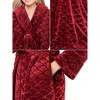 PAVILIA Short Robes for Women, Plush Soft Bathrobe Womens Lightweight, Fluffy Fuzzy Robe Knee Length, Shower Spa - 4 of 4