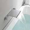 SUMERAIN Wall Mount Bathtub Faucet Waterfall Tub Filler Faucet Dual Handles, Chrome Finish - 3 of 4
