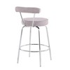 Padded Counter Stool with Swivel and Chrome Metal Frame for Kitchen Island or Home Bar, Set of 2 - 4 of 4