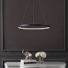 JONATHAN Y Brice Modern Contemporary Metal Round Dimmable Integrated LED Pendant - 3 of 4