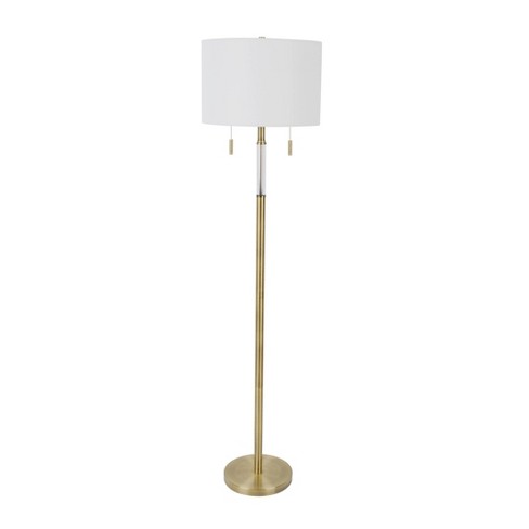 Ferina Twin Pull Chain Floor Lamp Brass, Z Gallerie Gold Floor Lamp