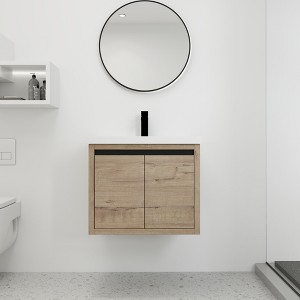 ChicFurnit Bathroom Vanities Modern Vanity with Sleek Design and Ample Storage for Bathroom Spaces, Brown,23.6”*18.1”*20.5" - 1 of 4