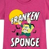 Girls' - SpongeBob SquarePants - Franken Sponge Fitted Short Sleeve Graphic T-Shirt - image 2 of 4