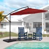 HYLEORY Beeram 120" Round Cantilever Umbrella with Counterweight - 2 of 4