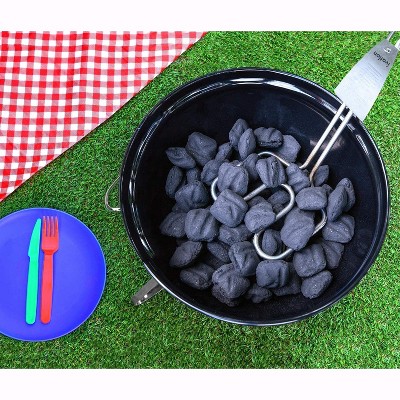 Ivation Black Metal Electric Charcoal Starter with Adjustable Grill Hook