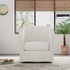 Swivel Accent Chair 360° Comfy Linen Swivel Club Chair With Nailhead Trim,Swivel Barrel Chair For Living Room Bedroom-Cuddlewood - 2 of 4