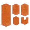 Waterford Collection Tufted Bath Rug, Extra Soft and Absorbent, Non-Slip Plush Bath Carpet, Machine Wash, bath rug for Bathroom, 5 Pcs Set, Terracotta - 2 of 4