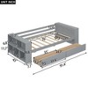 NicBex Twin Size Daybed with Storage Wooden Day Bed Frame Twin with 2 Drawers and 5 Shelves for Bedrooms, White - 2 of 4