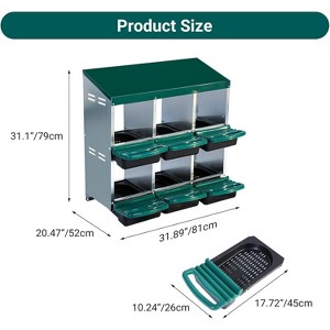 Nesting Boxes for Chickens, Roll-Away Chicken Nesting Box with Lid Cover, Easy Egg Collection, Chicken Laying Box - 1 of 4