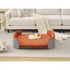 Gulches Gray Brown Pet Bed - Scandinavian Style Elevated Cat Sofa - 4 of 4