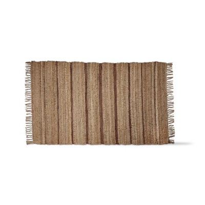 TAG Victoria Stripe 4'X6' Rug Brown Multi Cotton Indoor Rug'