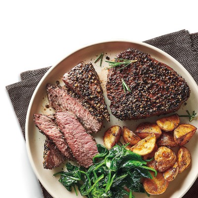 Fresh Cracked Peppercorn Crusted Beef Sirloin Petite Steaks - 16oz - Good & Gather™