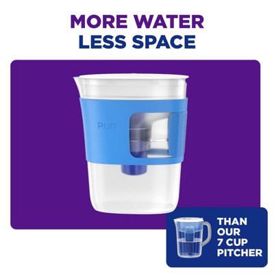 PUR 8 Cup Slim Water Filter Pitcher for Fridge Violet