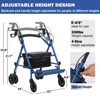 2 in 1 Rollator Walker & Transport Chair for Seniors with Seat, Transport Wheelchair All Terrain, Medical Walker for Adults with Backrest, Footrest - 2 of 4