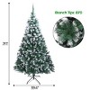 Syemin Artificial Trees 7FT Spray White PVC Christmas Tree 870 Branches Holiday Season Indoor Outdoor Decoration, Green, 40"*40"*84" - 4 of 4