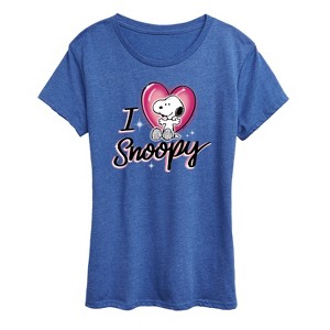 Women's - Peanuts - I Heart Snoopy Short Sleeve Graphic T-Shirt - 1 of 4