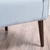 Fabric Modern Club Chair with Button-Tufted Back and Birch Wood Legs - 4 of 4