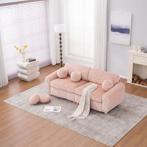 CAVINAS Modern Sofa for Living Room, 84" Loveseat Sofa, Corduroy Sofa Couch, Upholstered Sofa for Apatment Bedroom Home Office - 1 of 4