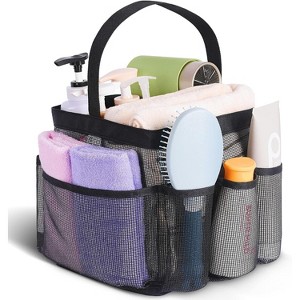 Bath Storage Bag Portable Shower Caddy Dorm with 8-Pocket Large Capacity,Shower Bag for Beach,Swimming,Gym - 1 of 4