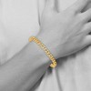 Black Bow Jewelry Men's 14k Yellow Gold, 6.8mm Flat Beveled Curb Chain Bracelet, 8 Inch - 4 of 4