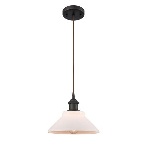 Orwell - 1 Light Cord Hung Mini Pendant In Industrial Style-6.5 Inches Tall and 8.38 Inches Wide - 1 of 1