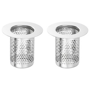 Unique Bargains Stainless Steel Anti-Odo Bathroom Hair Catcher Floor Drain Strainer - 1 of 4