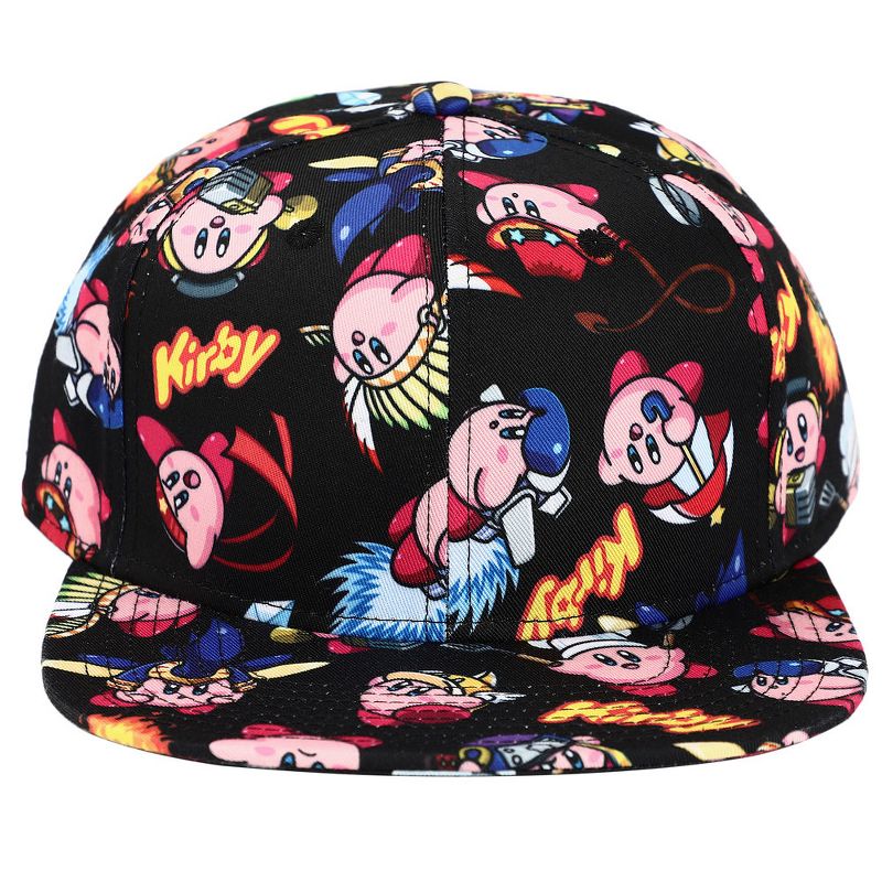 Kirby Sublimated all Over print Flat Bill Snapback Hat, 1 of 7