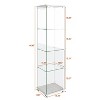 Display Cabinet with LED lights, Tempered Glass Antique Storage Cabinet Bookshelf for Living Room and Bedrooms -ModernLuxe - 4 of 4