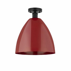 Plymouth Dome - 1 Light Semi-Flush Mount In Industrial Style-14.75 Inches Tall and 12 Inches Wide - 1 of 1